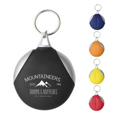 Rubber Key Chain with Microfiber Cleaning Cloth