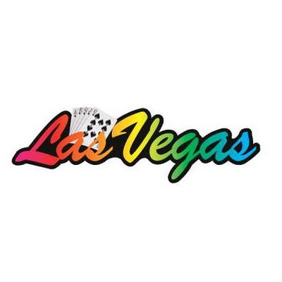 Las Vegas w/ Royal Flush Magnet w/ Full Magnetic Back (6 Square Inch)