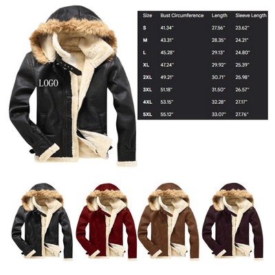 Imitation Fur Single Jacket Men (S-5XL)