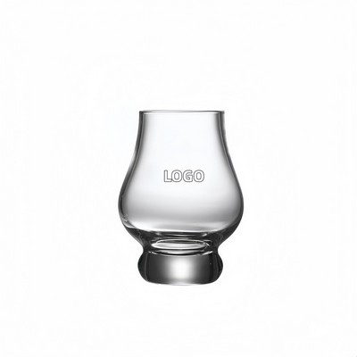 Crystal Tulip-Shaped Whiskey Tasting Glass for Aroma Exploration and Sipping