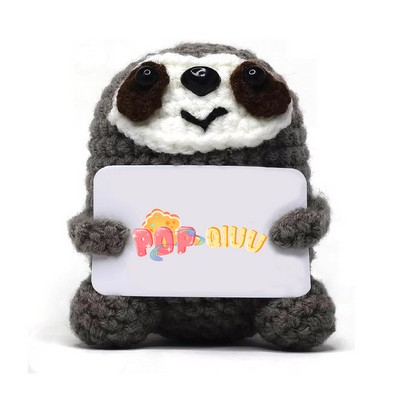 Positive Sloth Mood Crochet Doll
