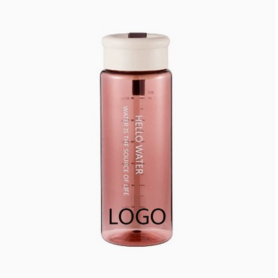 800ML Minimalist Transparent Strip Tea Insulated Plastic Cup