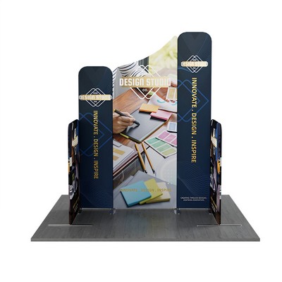 6.5' Magnetic Modular Fabric Display - Five Maglock Panels (Double Sided)