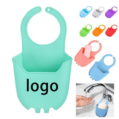 Food-Grade Silicone Hanging Sink with Drainage Slot (Space-Saving Design)