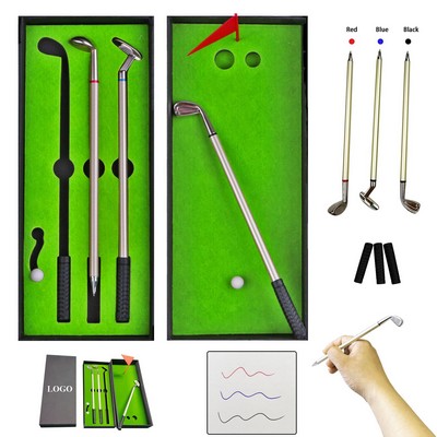Mini Golf Club Putter Ballpoint Pen Set