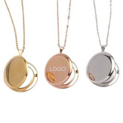 Round Shape Photo Frame Locket Necklace
