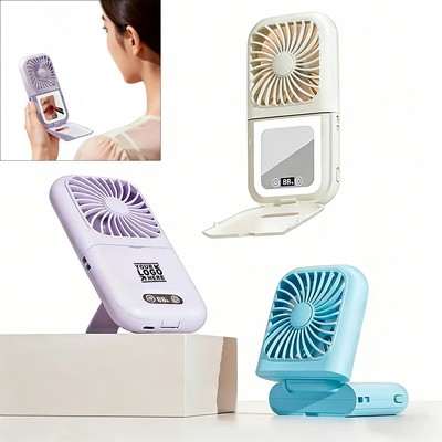 Rechargeable LED Makeup Fan