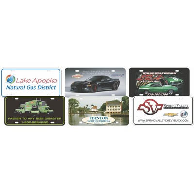 .055" Digitally Printed Standard Weight Hi-Gloss Polyethylene License Plate