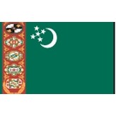 3'x5' Turkmenistan U.N. Nylon Outdoor Flag - Style C