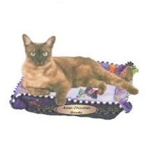 Asian Chocolate Smoke Cat Lapel Pin
