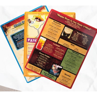 Hamilton Heat Sealed Single Panel 2 View Menu Board (5 1/2"x8 1/2" Insert)