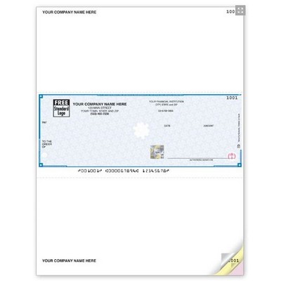 High Security Laser OCR Multipurpose Checks w/ Stub (1 Part)
