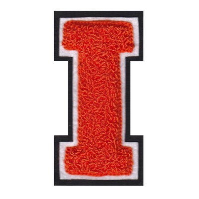 4" Chenille One Letter Felt Patch