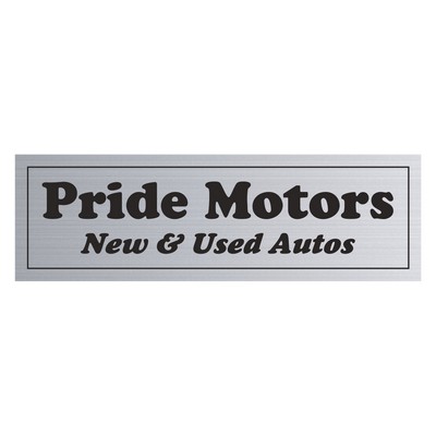 Car-Cal Dealer Decal | Rectangle | 1 3/8" x 4 3/8" | Chrome Polyester