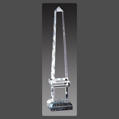Crystal Obelisk Towers on Pedestal (2¾"x13")