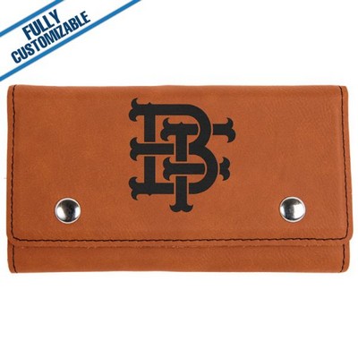 Saddle Tan Leatherette - Card & Dice Set