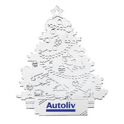 Silver Tree w/Gifts Ornament