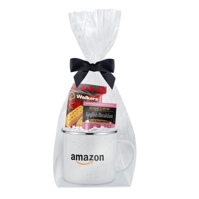 Promo Revolution - 16 Oz. Specked Camping Mug Gift Set w/Shortbread Cookies & Tea Bag