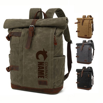 Vintage Laptop Leather Backpack