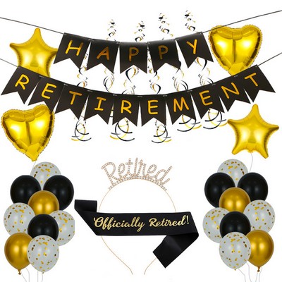 Balloons Flag Arch Kit w/ Headband & Sash