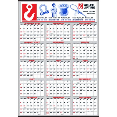 15-Month Full-Color Year-In-View® Calendar