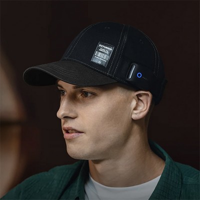 Hakii Open Ear Bluetooth Headphones with Mic Black Cap, IPX5 sweatproof Fast Charging
