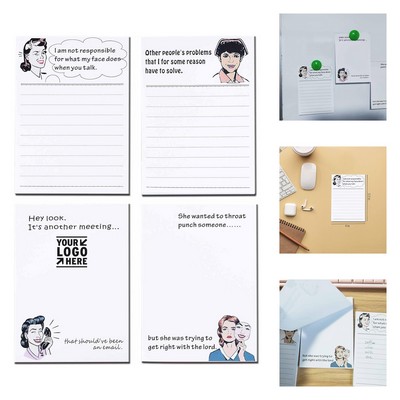 4 x 5.5" 50 Sheets Humorous Memo Pad