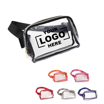 Clear PVC Cross Should/Waist Zipper Bag