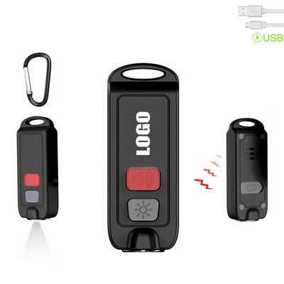 Rechargeable Safety Alarm w/Flashlight