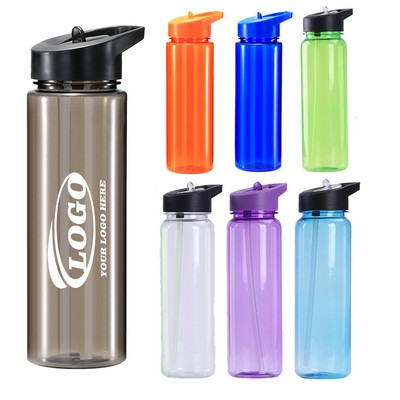 Sports Water Bottle With Straw Lid