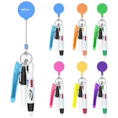 Nurse Pen Set with Retractable Badge Reel
