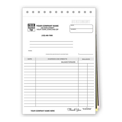 Statement Forms - Classic Design, Carbon, Lined (2 Part)