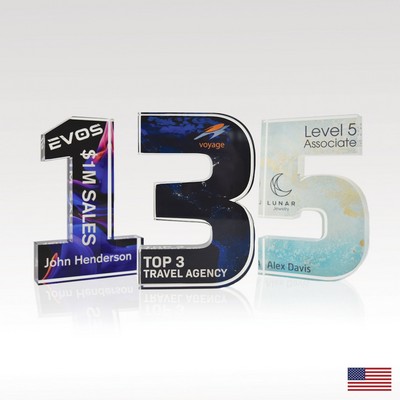 3/4" USA-Made Acrylic Numerals Style 3 – Traditional Series