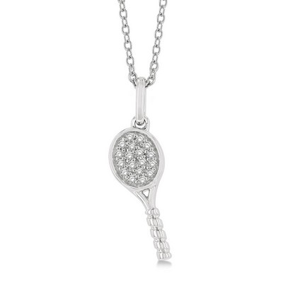 Jilco Diamond Tennis Racket Necklace