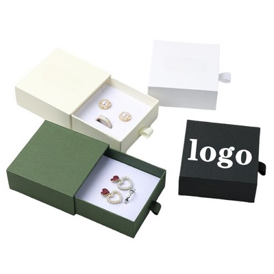 3.5" Drawer Jewelry Gift Box With Sponge Insert