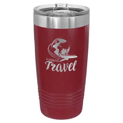 Polar Camel 20 oz. Maroon Ringneck Tumbler with Slider Lid