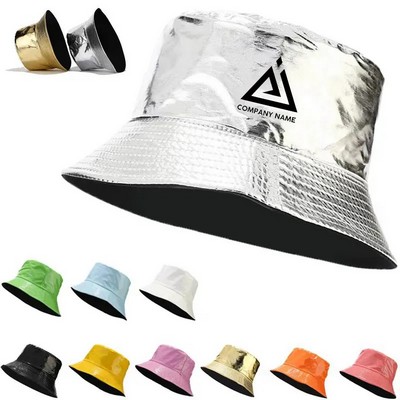 Colorful PU Reflective Material Bucket Hats