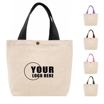 14 Oz.Canvas Tote Bag with Snap Button