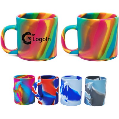 Coffee Mug 12oz Hippie Hops - Silicone Handled Unbreakable Cup