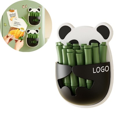 Adhesive-Back Panda Sealing Clip
