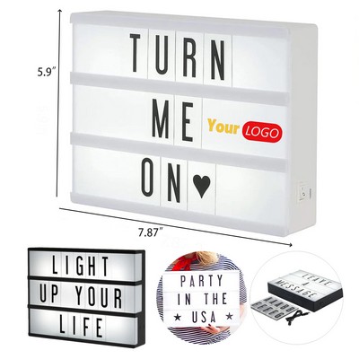 A5 Plastic LED Letter Light Box for Desktop Display