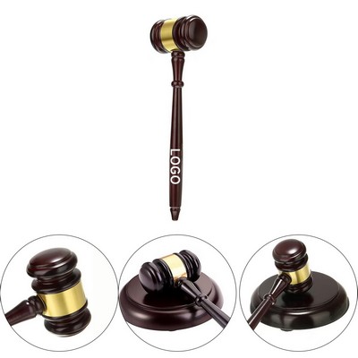 Wooden Judge Gavel Set