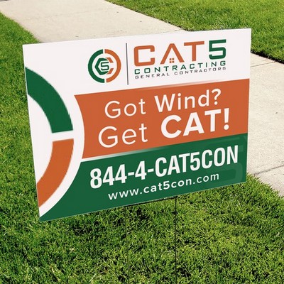 Plastic Corrugated Sign (24" x 16")