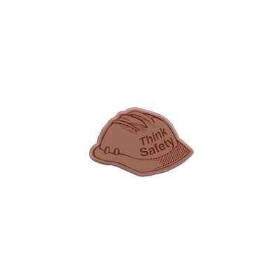 Safety Hard Hat 2"x3" Milk Chocolate Shape