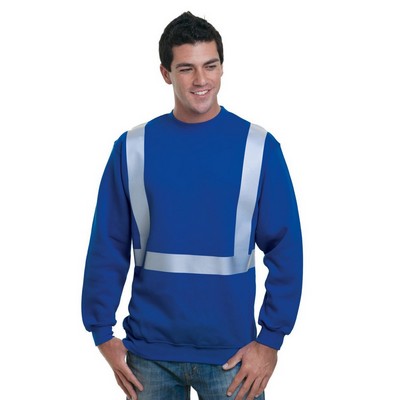 Bayside Men's USA-Made Hi-Visibility Crewneck Sweatshirt - 3792