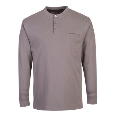 Portwest Men's Bizflame Knit FR Long Sleeve Henley