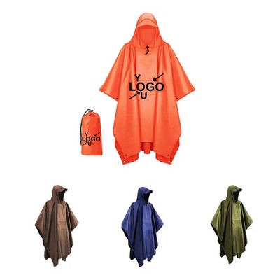 3-in-1 Hooded Rain Poncho