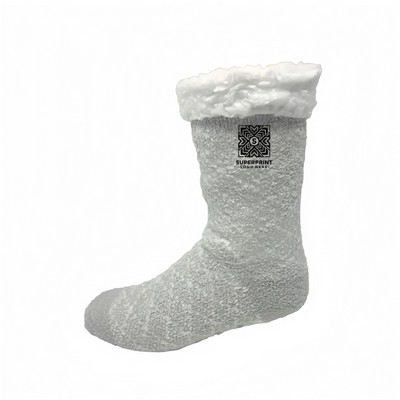 Sherpa-Lined Fuzzy Crew Sock