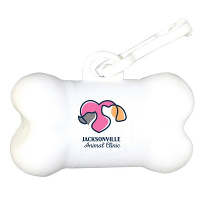 Bone Shaped Pet Bag Dispenser - Full Color Sticker