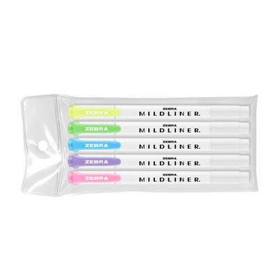 Zebra Mildliner Double Ended Highlighter & Marker, 5 ct.